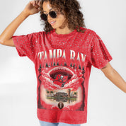TAMPA BAY BUCCANEERS SKY'S THE LIMIT VINTAGE WASH RHINESTONE TEE