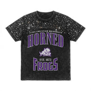 TCU HORNED FROGS IN THE ZONE VINTAGE WASH RHINESTONE TEE