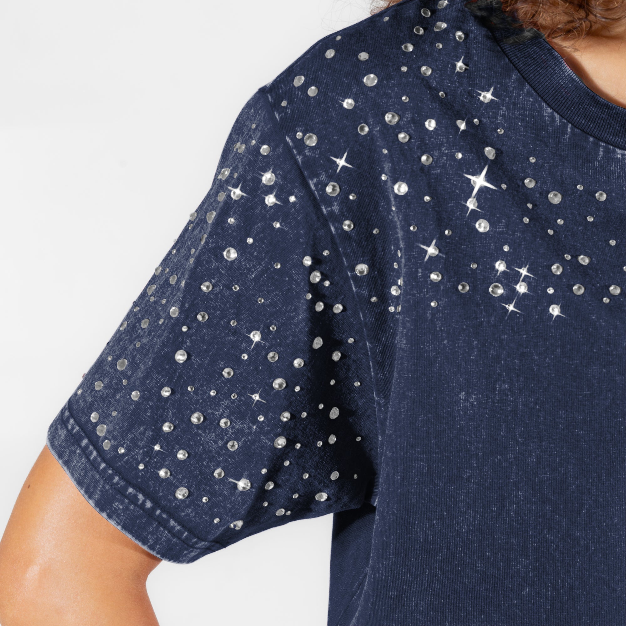 TENNESSEE TITANS SKY'S THE LIMIT VINTAGE WASH RHINESTONE TEE