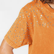 TENNESSEE VOLUNTEERS SKY'S THE LIMIT VINTAGE WASH RHINESTONE TEE