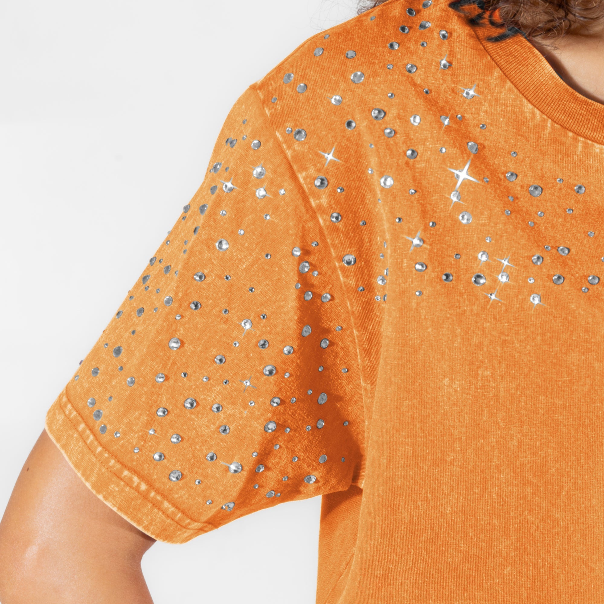 TENNESSEE VOLUNTEERS SKY'S THE LIMIT VINTAGE WASH RHINESTONE TEE