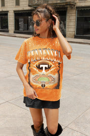 TENNESSEE VOLUNTEERS SKY'S THE LIMIT VINTAGE WASH RHINESTONE TEE