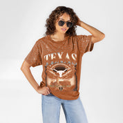 TEXAS LONGHORNS SKY'S THE LIMIT VINTAGE WASH RHINESTONE TEE