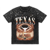 TEXAS LONGHORNS DREAM BIG VINTAGE WASH RHINESTONE TEE