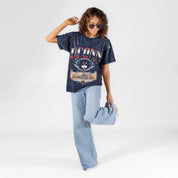 UCONN HUSKIES SKY'S THE LIMIT VINTAGE WASH RHINESTONE TEE