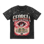 GEORGIA BULLDOGS DREAM BIG VINTAGE WASH RHINESTONE TEE