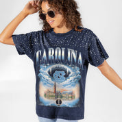 NORTH CAROLINA TAR HEELS SKY'S THE LIMIT VINTAGE WASH RHINESTONE TEE