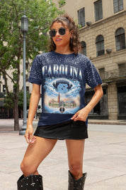 NORTH CAROLINA TAR HEELS SKY'S THE LIMIT VINTAGE WASH RHINESTONE TEE