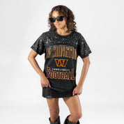 WASHINGTON COMMANDERS IN THE ZONE VINTAGE WASH RHINESTONE TEE