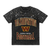 WASHINGTON COMMANDERS IN THE ZONE VINTAGE WASH RHINESTONE TEE