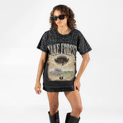 WAKE FOREST DEMON DEACONS SKY'S THE LIMIT VINTAGE WASH RHINESTONE TEE