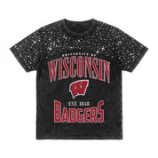 WISCONSIN BADGERS IN THE ZONE VINTAGE WASH RHINESTONE TEE