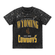 WYOMING COWBOYS IN THE ZONE VINTAGE WASH RHINESTONE TEE