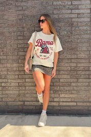 ALABAMA CRIMSON TIDE YOU KNOW OUR NAME CLASSIC FIT COTTON BLEND CREWNECK TEE