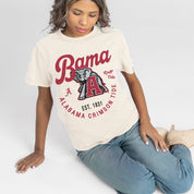 ALABAMA CRIMSON TIDE YOU KNOW OUR NAME CLASSIC FIT COTTON BLEND CREWNECK TEE