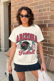 ARIZONA CARDINALS RAISED ON VICTORY CLASSIC FIT COTTON BLEND CREWNECK TEE