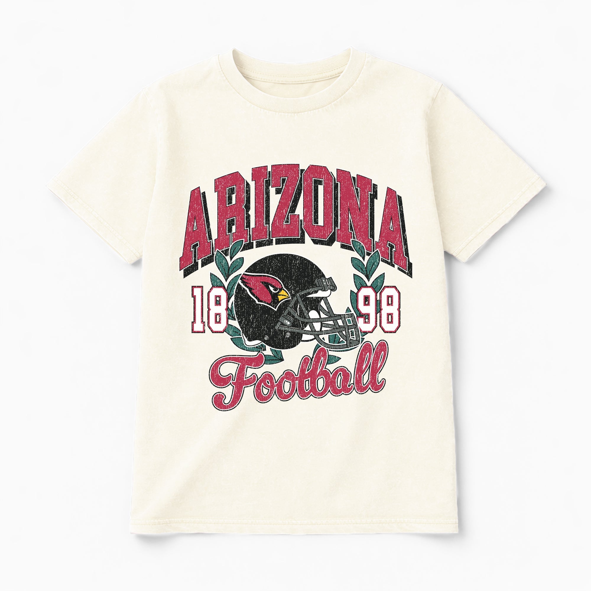 ARIZONA CARDINALS RAISED ON VICTORY CLASSIC FIT COTTON BLEND CREWNECK TEE
