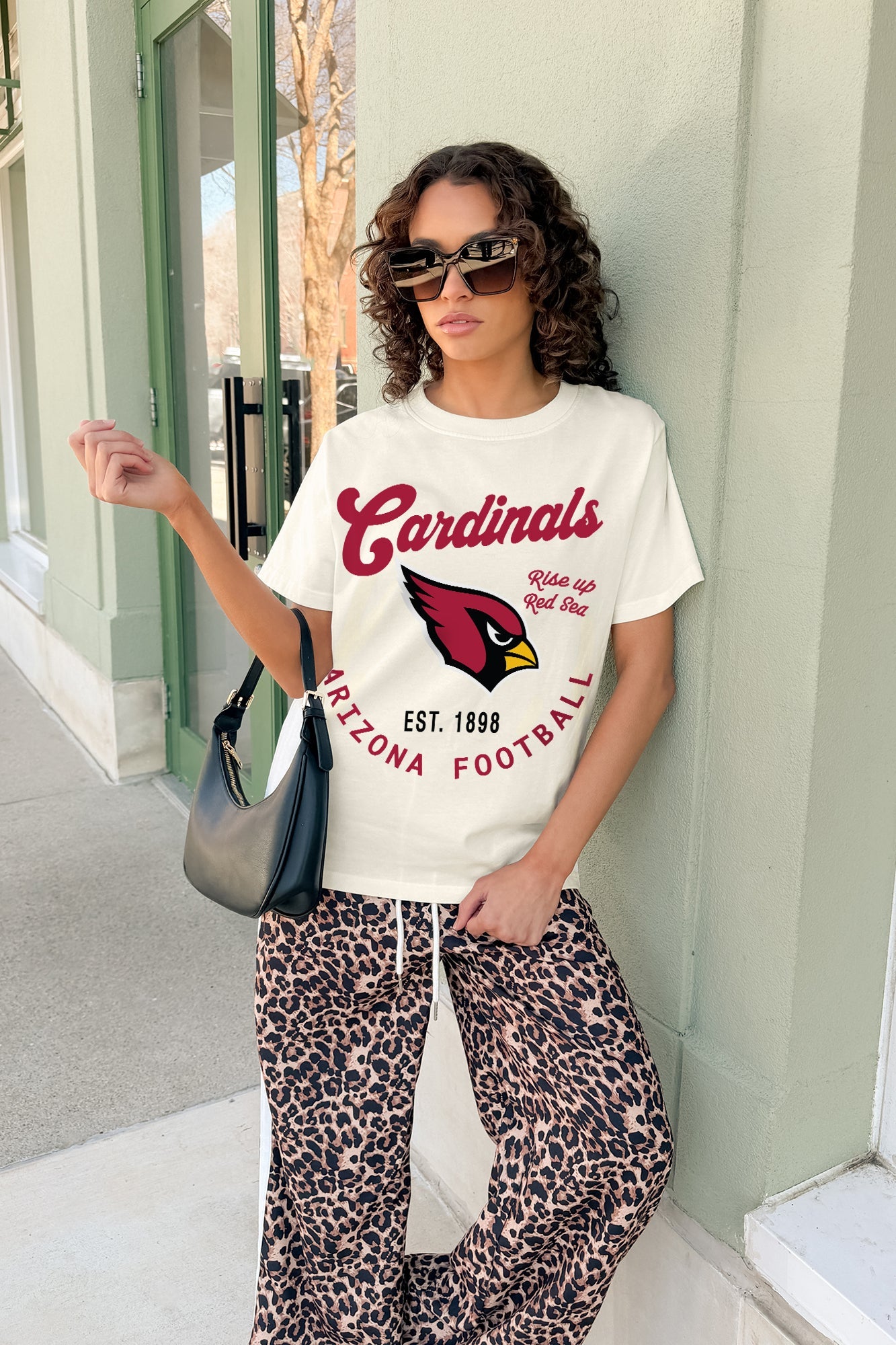 ARIZONA CARDINALS YOU KNOW OUR NAME CLASSIC FIT COTTON BLEND CREWNECK TEE