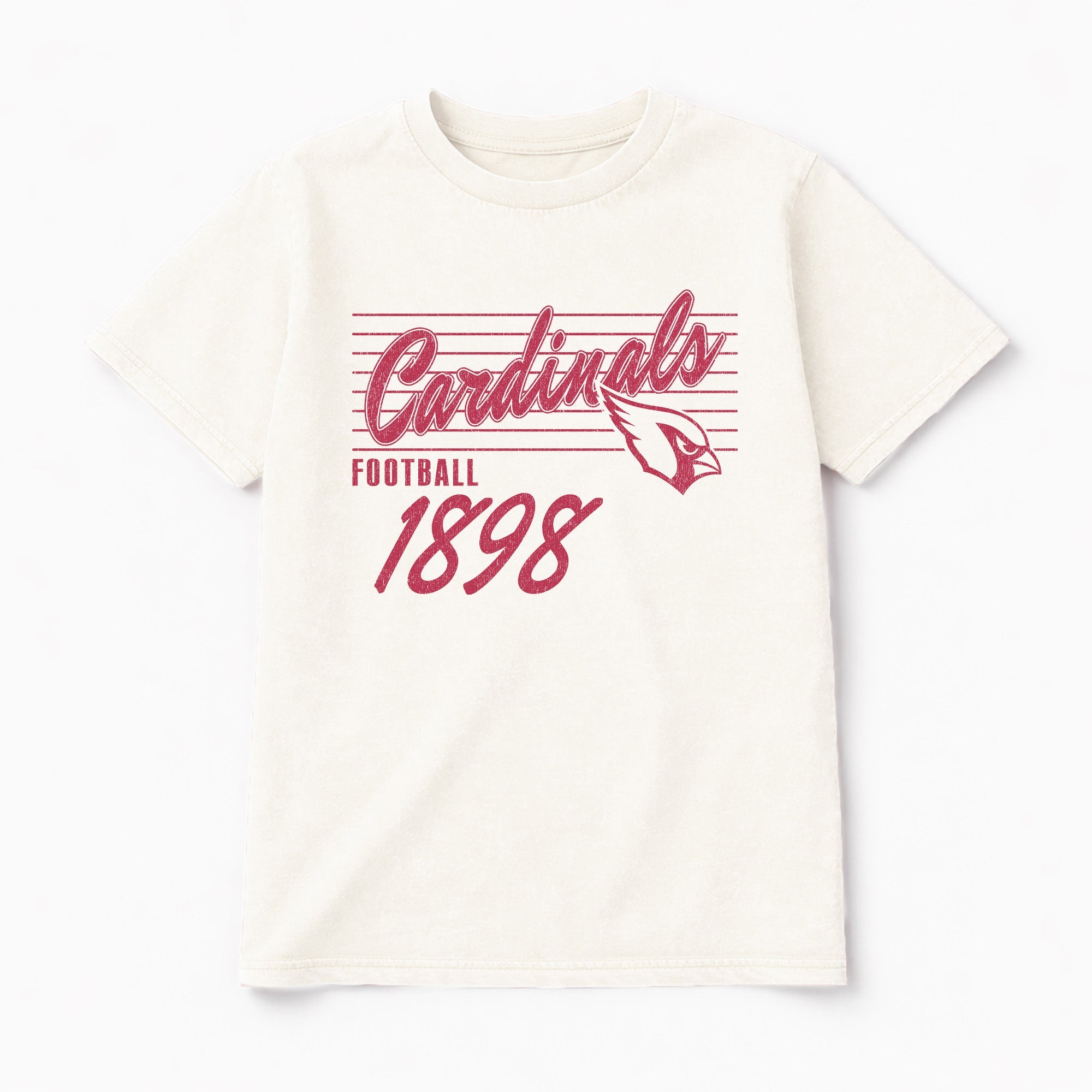 ARIZONA CARDINALS OLD SCHOOL CLASSIC FIT COTTON BLEND CREWNECK TEE