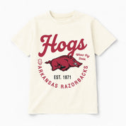 ARKANSAS RAZORBACKS YOU KNOW OUR NAME CLASSIC FIT COTTON BLEND CREWNECK TEE