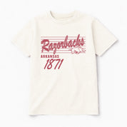 ARKANSAS RAZORBACKS OLD SCHOOL CLASSIC FIT COTTON BLEND CREWNECK TEE