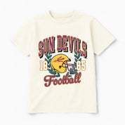 ARIZONA STATE SUN DEVILS RAISED ON VICTORY CLASSIC FIT COTTON BLEND CREWNECK TEE