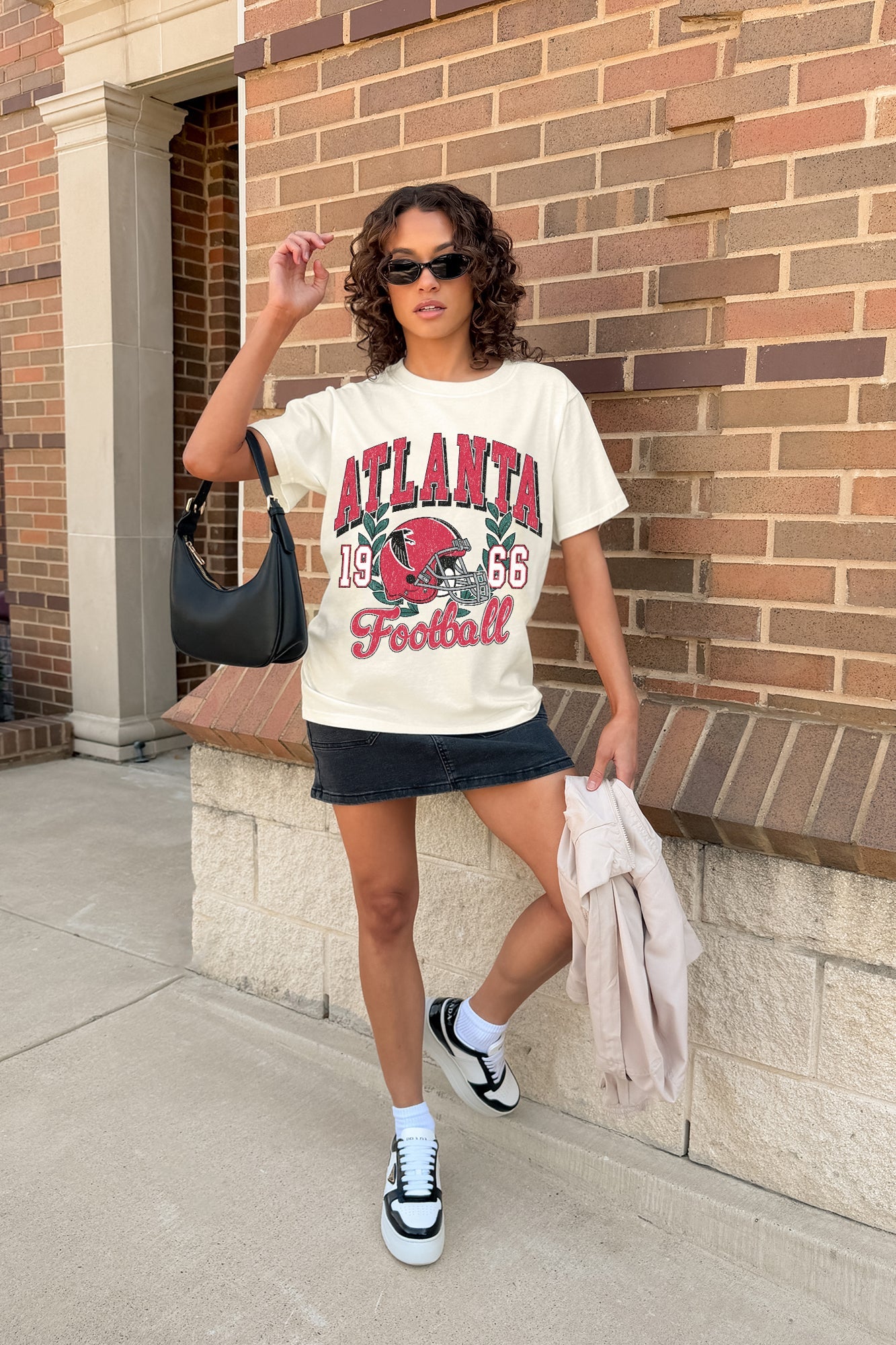 ATLANTA FALCONS RAISED ON VICTORY CLASSIC FIT COTTON BLEND CREWNECK TEE