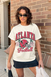 ATLANTA FALCONS RAISED ON VICTORY CLASSIC FIT COTTON BLEND CREWNECK TEE