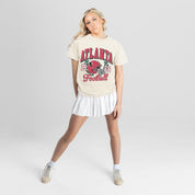ATLANTA FALCONS RAISED ON VICTORY CLASSIC FIT COTTON BLEND CREWNECK TEE