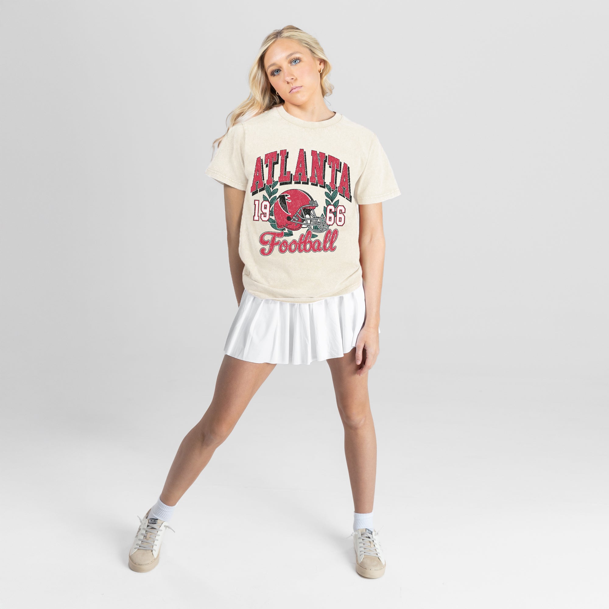 ATLANTA FALCONS RAISED ON VICTORY CLASSIC FIT COTTON BLEND CREWNECK TEE