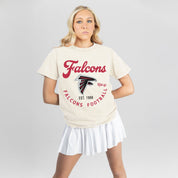 ATLANTA FALCONS YOU KNOW OUR NAME CLASSIC FIT COTTON BLEND CREWNECK TEE