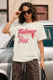 ATLANTA FALCONS OLD SCHOOL CLASSIC FIT COTTON BLEND CREWNECK TEE