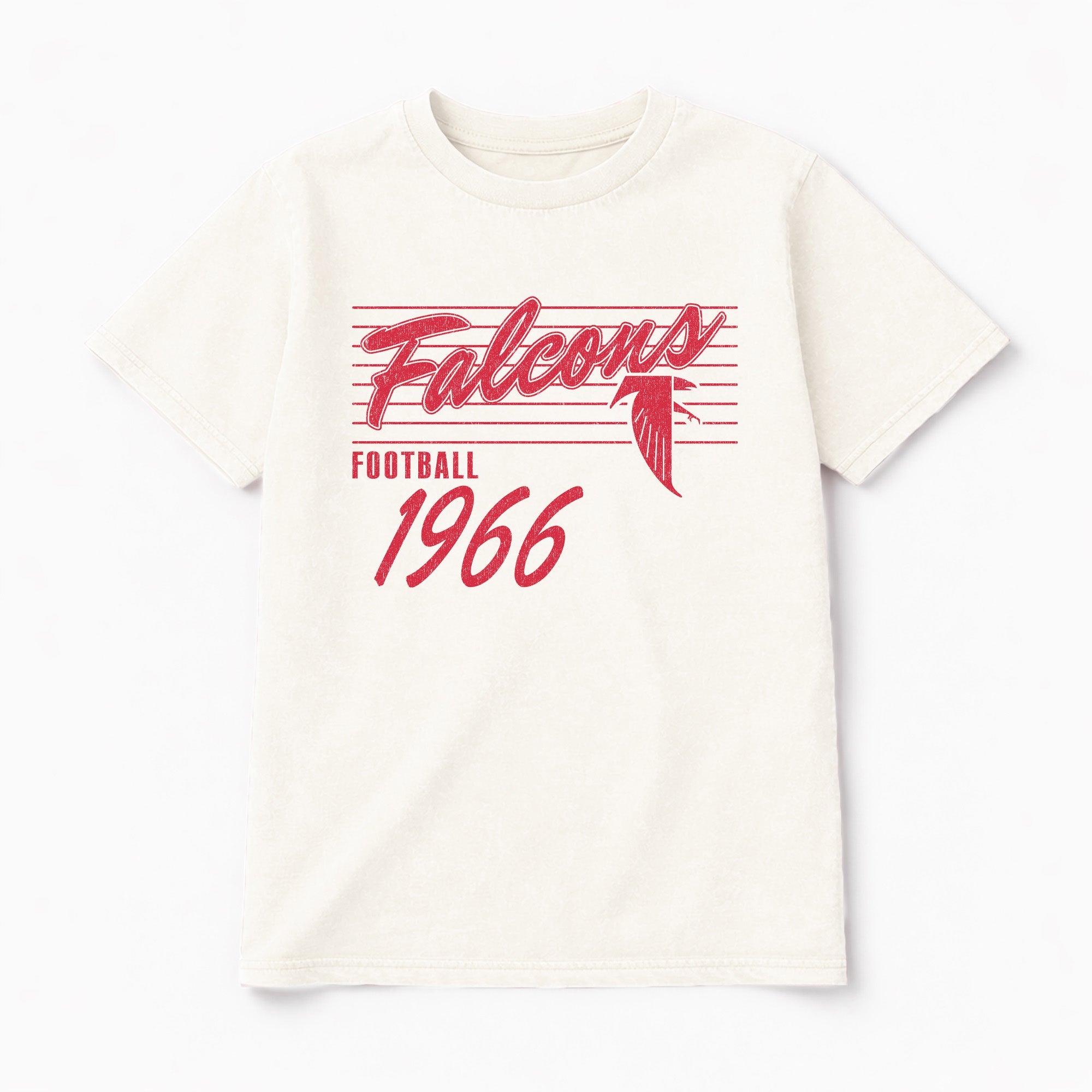 ATLANTA FALCONS OLD SCHOOL CLASSIC FIT COTTON BLEND CREWNECK TEE