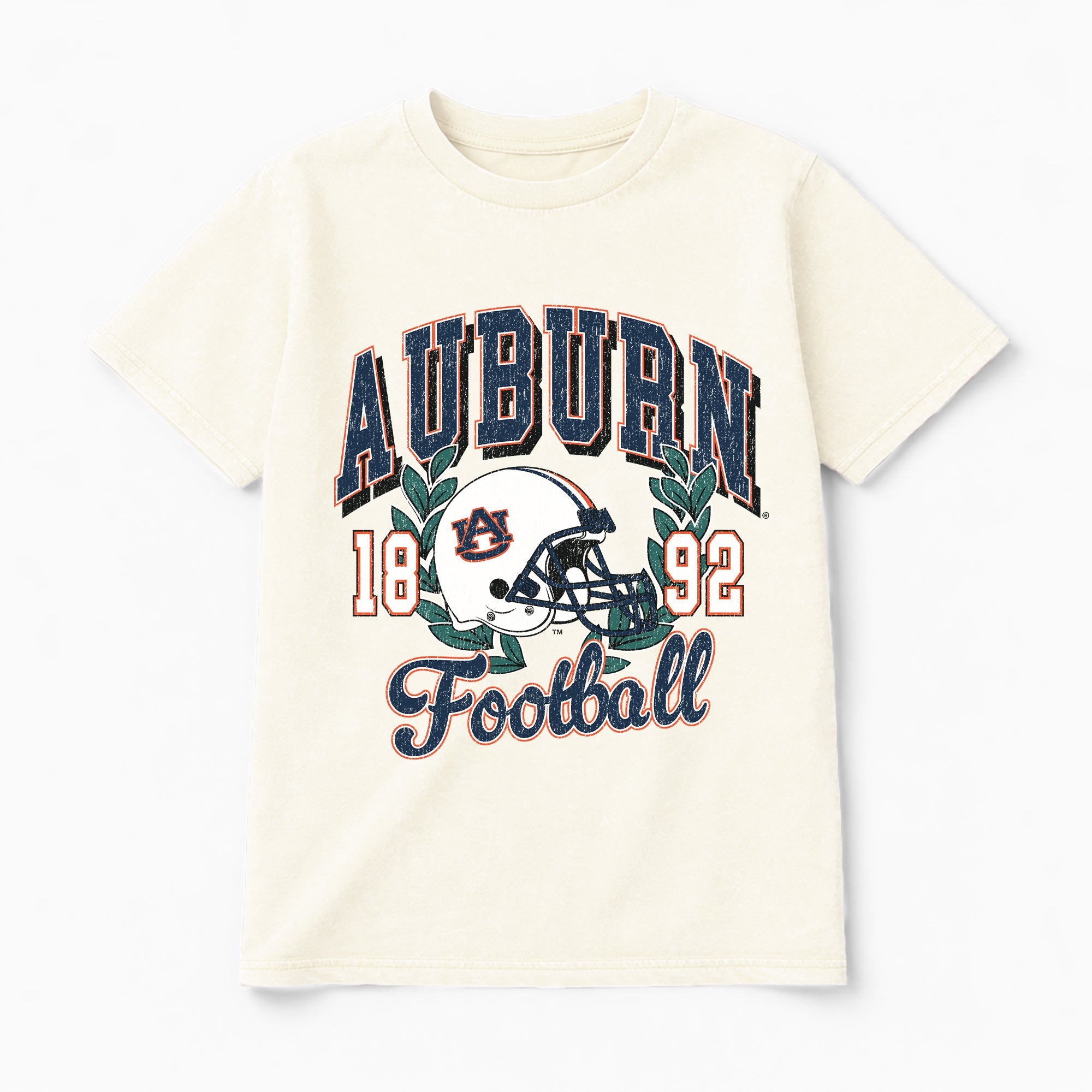 AUBURN TIGERS RAISED ON VICTORY CLASSIC FIT COTTON BLEND CREWNECK TEE