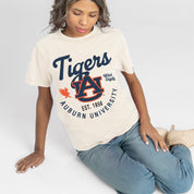 AUBURN TIGERS YOU KNOW OUR NAME CLASSIC FIT COTTON BLEND CREWNECK TEE