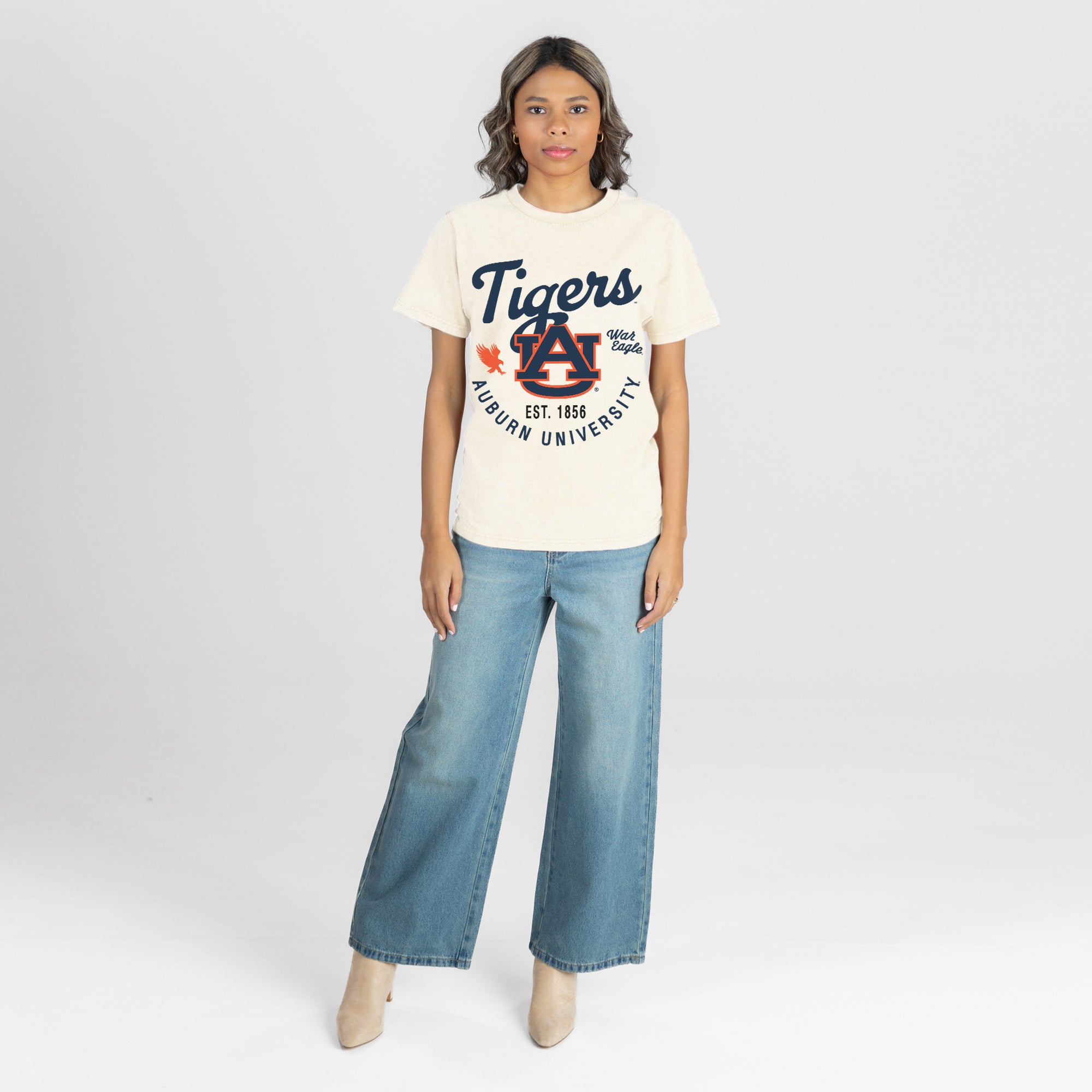 AUBURN TIGERS YOU KNOW OUR NAME CLASSIC FIT COTTON BLEND CREWNECK TEE