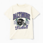BALTIMORE RAVENS RAISED ON VICTORY CLASSIC FIT COTTON BLEND CREWNECK TEE