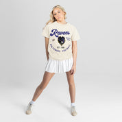BALTIMORE RAVENS YOU KNOW OUR NAME CLASSIC FIT COTTON BLEND CREWNECK TEE