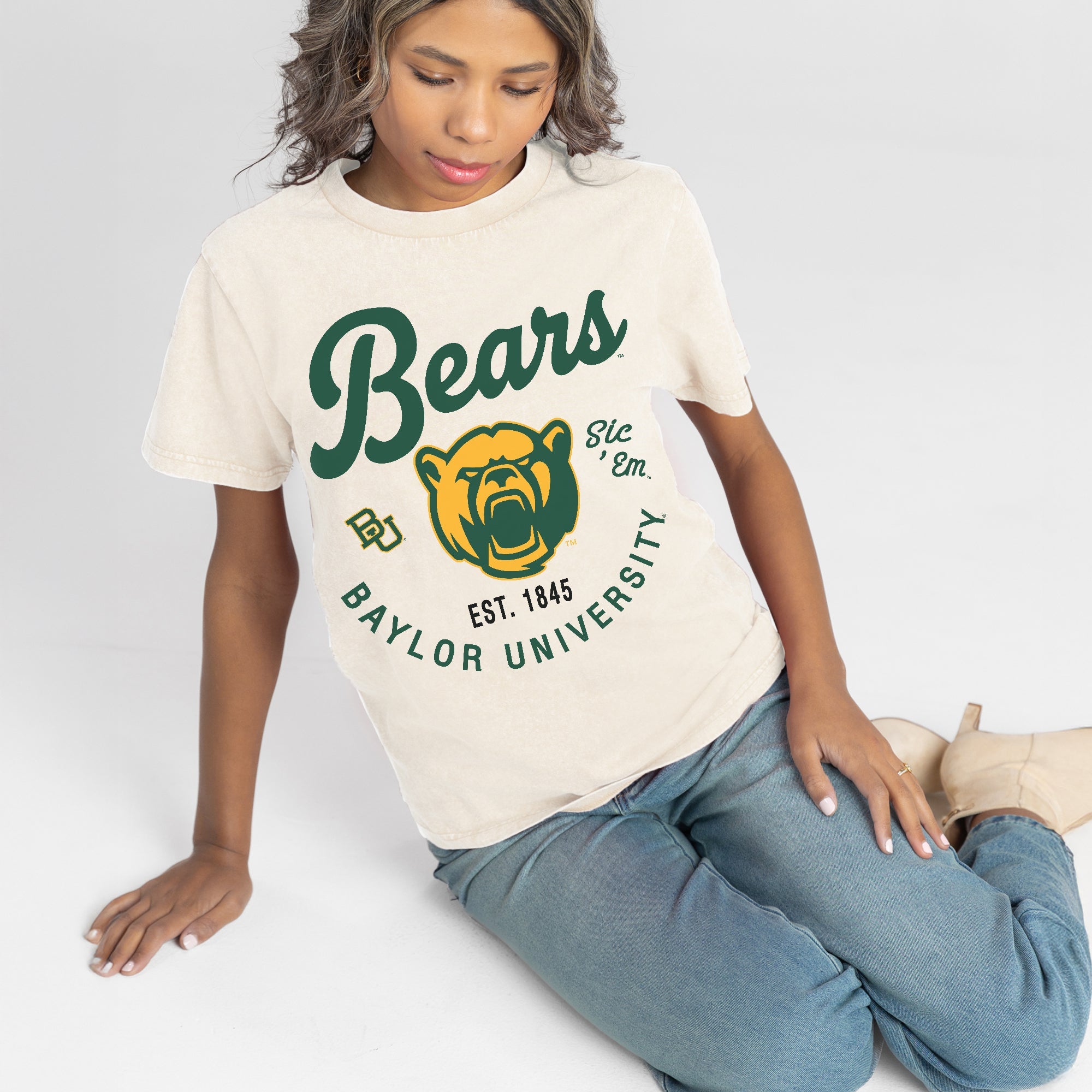 BAYLOR BEARS YOU KNOW OUR NAME CLASSIC FIT COTTON BLEND CREWNECK TEE