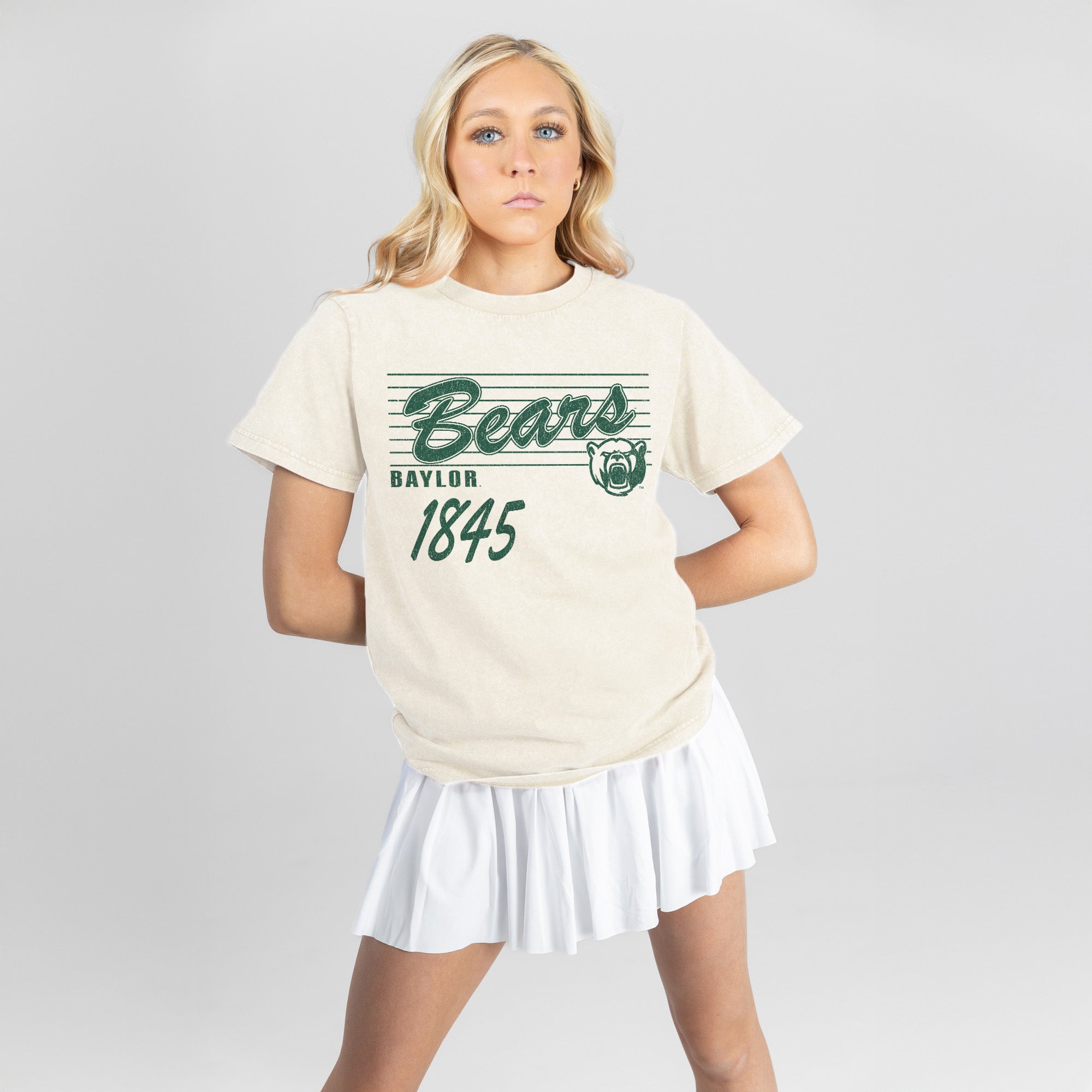 BAYLOR BEARS OLD SCHOOL CLASSIC FIT COTTON BLEND CREWNECK TEE