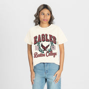 BOSTON COLLEGE EAGLES RAISED ON VICTORY CLASSIC FIT COTTON BLEND CREWNECK TEE