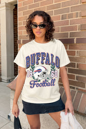 BUFFALO BILLS RAISED ON VICTORY CLASSIC FIT COTTON BLEND CREWNECK TEE