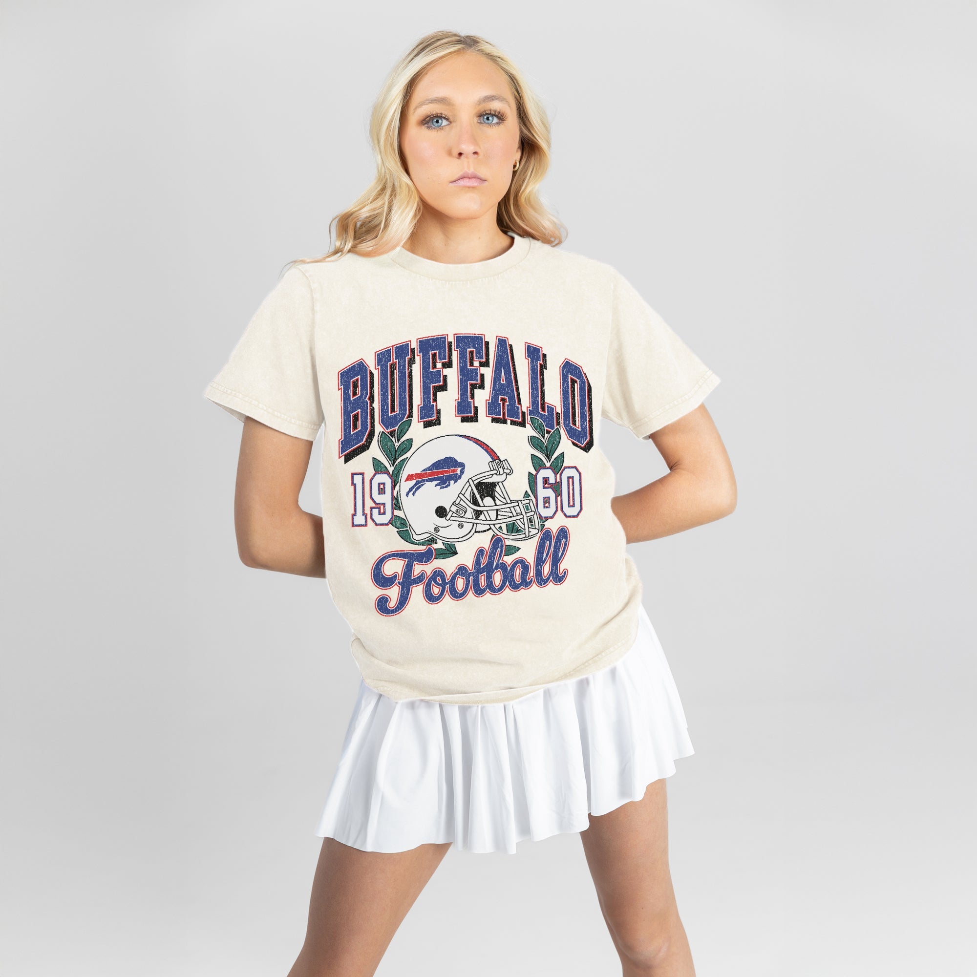 BUFFALO BILLS RAISED ON VICTORY CLASSIC FIT COTTON BLEND CREWNECK TEE