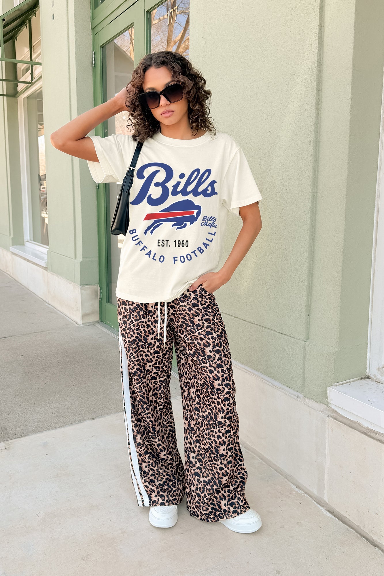 BUFFALO BILLS YOU KNOW OUR NAME CLASSIC FIT COTTON BLEND CREWNECK TEE
