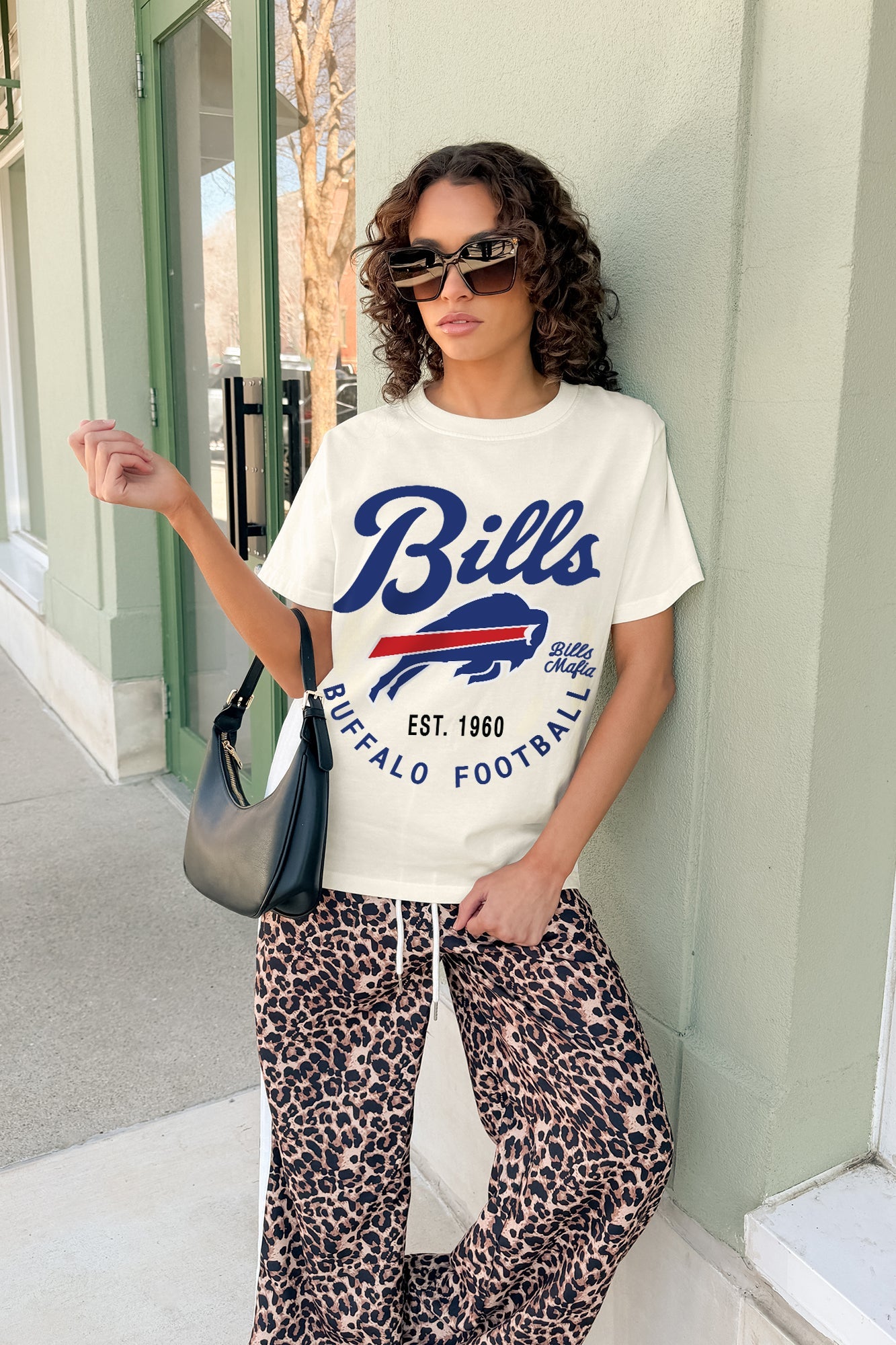 BUFFALO BILLS YOU KNOW OUR NAME CLASSIC FIT COTTON BLEND CREWNECK TEE
