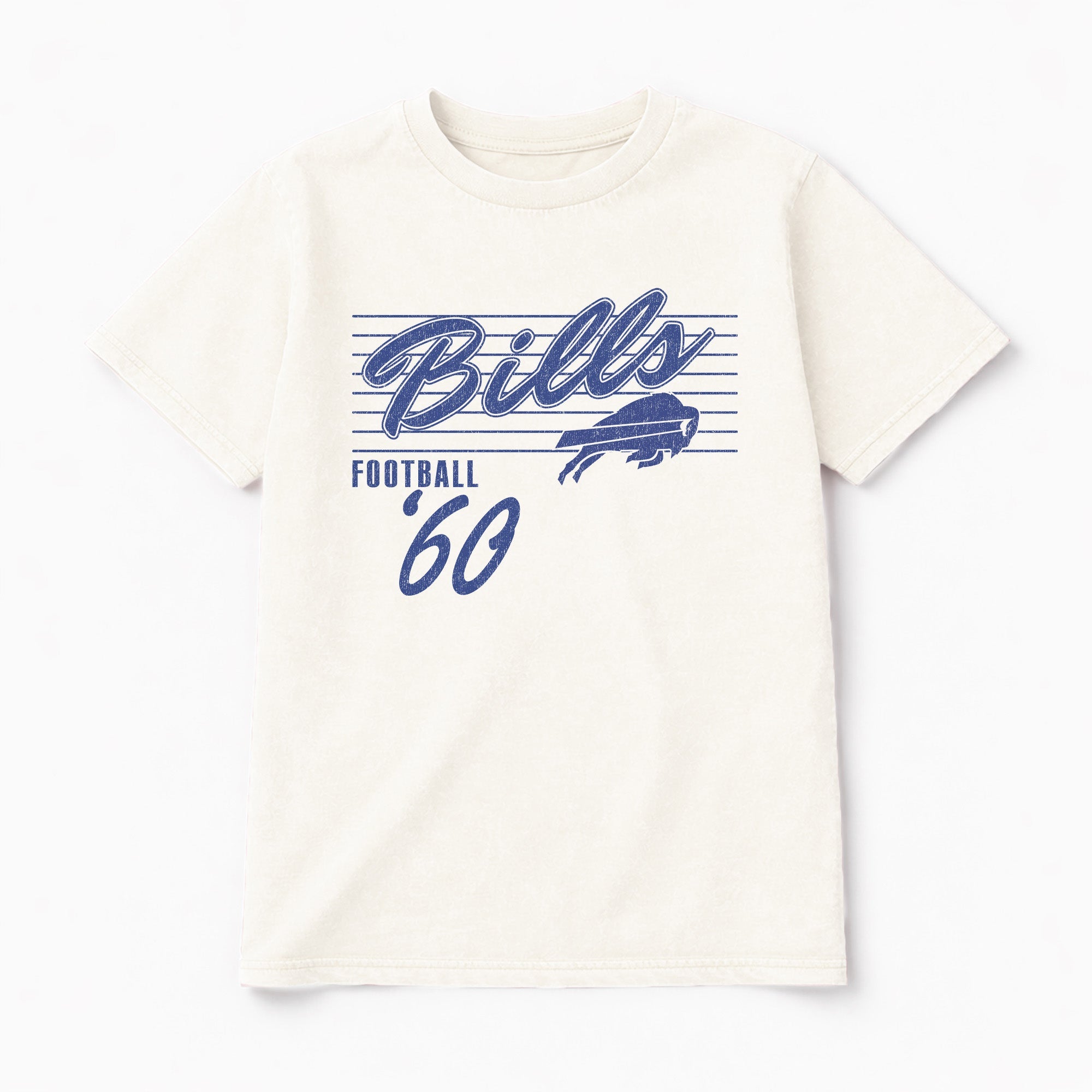 BUFFALO BILLS OLD SCHOOL CLASSIC FIT COTTON BLEND CREWNECK TEE