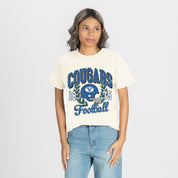 BYU COUGARS RAISED ON VICTORY CLASSIC FIT COTTON BLEND CREWNECK TEE