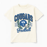 BYU COUGARS RAISED ON VICTORY CLASSIC FIT COTTON BLEND CREWNECK TEE