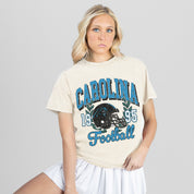 CAROLINA PANTHERS RAISED ON VICTORY CLASSIC FIT COTTON BLEND CREWNECK TEE