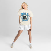 CAROLINA PANTHERS RAISED ON VICTORY CLASSIC FIT COTTON BLEND CREWNECK TEE